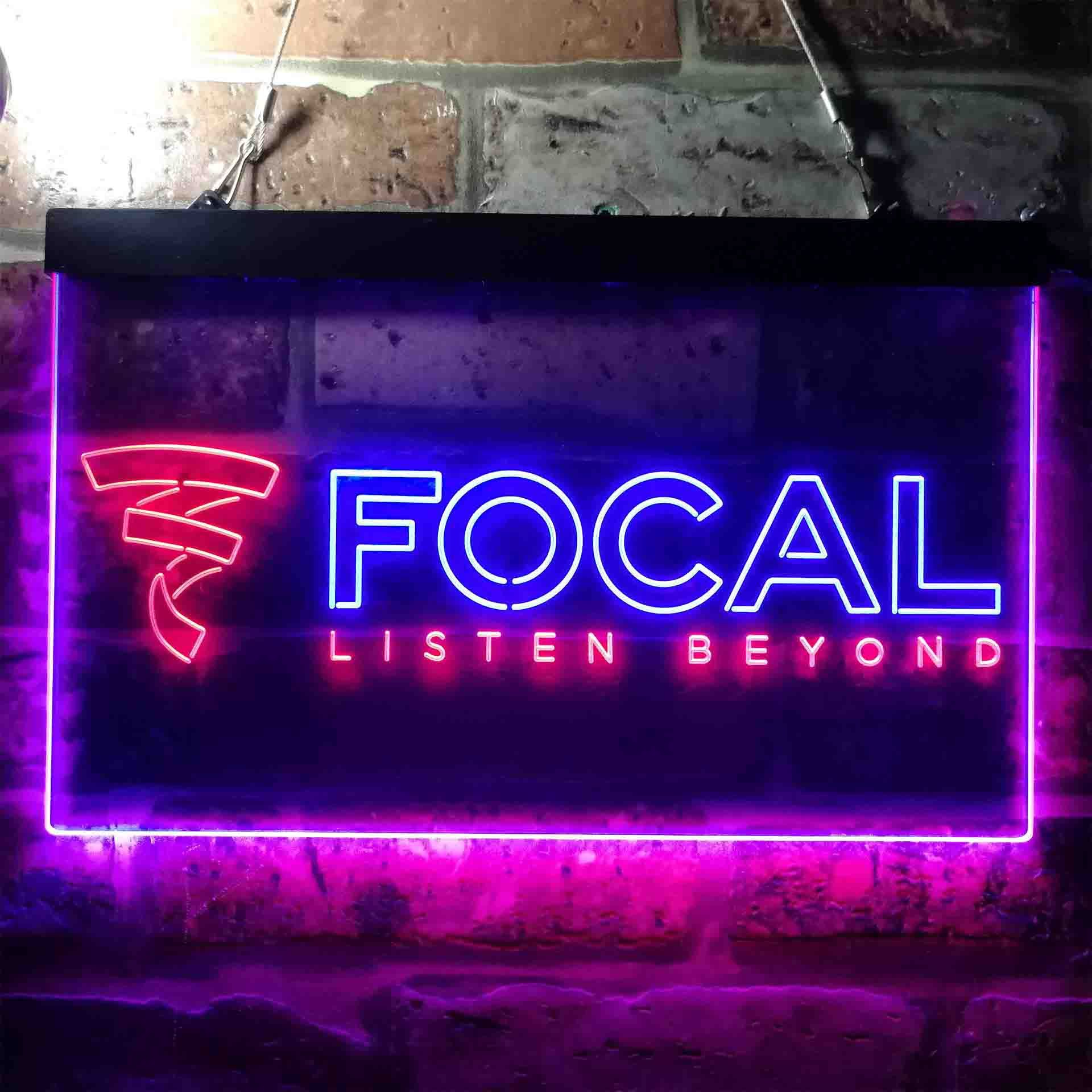 Focal Listen Beyond Dual LED Neon Light Sign